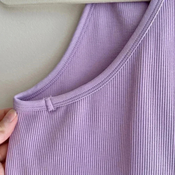 J.o&co Light Support Seamless Rib Knit Tank Top, Lilac/Lavender Tank, Size M-L - Picture 16 of 16